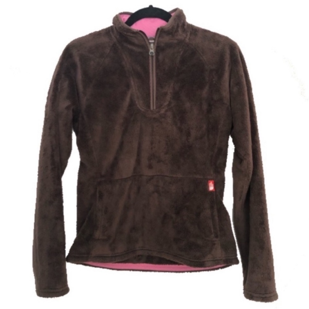 The North Face | Brown half zip fleece. Gently used. Excellent condition!